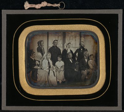 Ritratto di gruppo di dieci membri della famiglia Eynard-Lullin e amici da Jean Gabriel Eynard